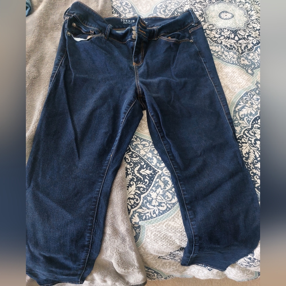 Torrid Dark Blue Super Soft Skinny Jeggings Jeans Size 18